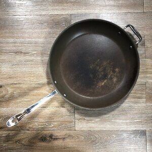 All Clad Metalcrafters Stainless Steel Non Stick 14" Frying Pan Skillet Large